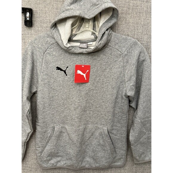 NWOT Boys M Medium  Gray Puma Hoodie Sweatshirt Retail $50 - Picture 1 of 8